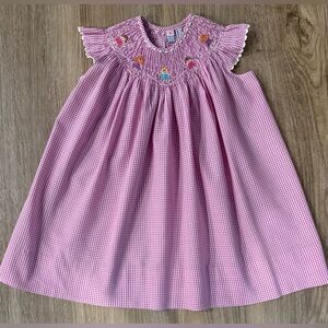 Two Friends Smocked Gingham Dress-size 2T